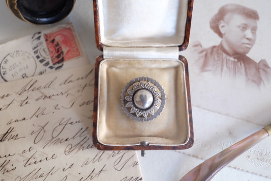 A Victorian Silver Target Brooch