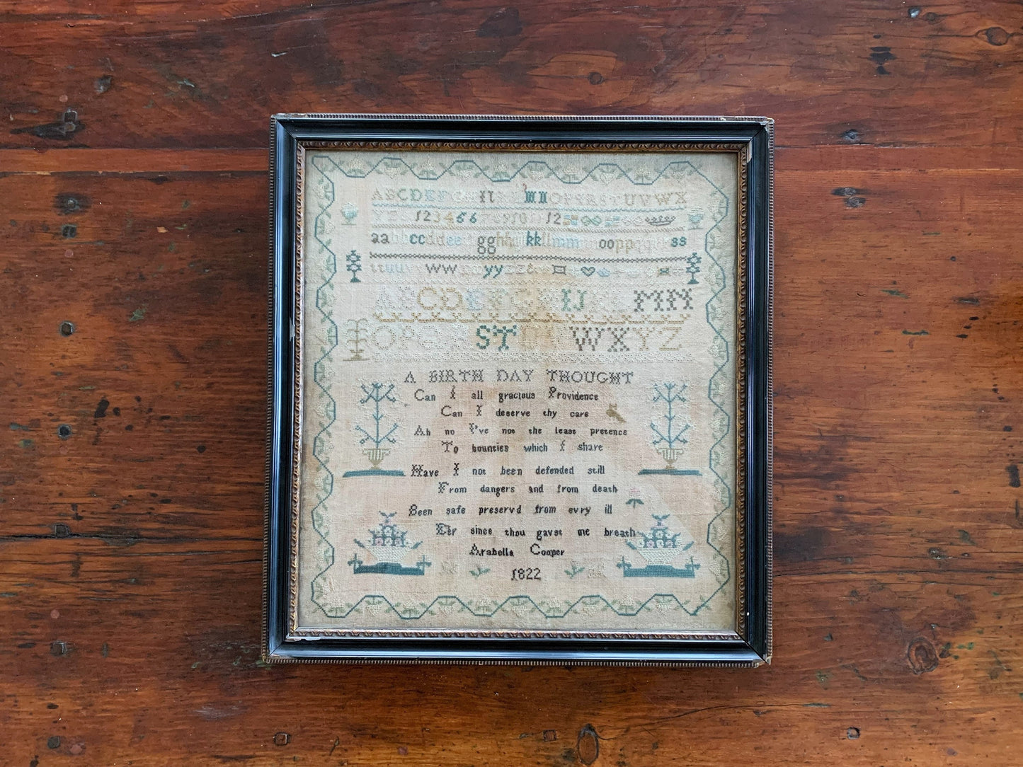 Early 18th Century Sampler Arabella Cooper
