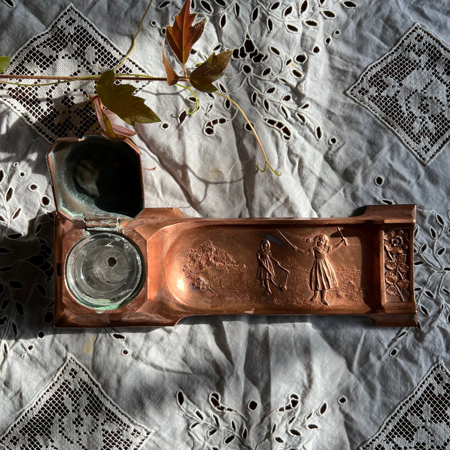 Copper Inkwell - Arts and Crafts