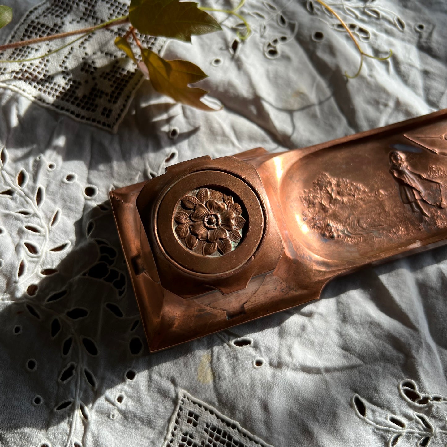 Copper Inkwell - Arts and Crafts