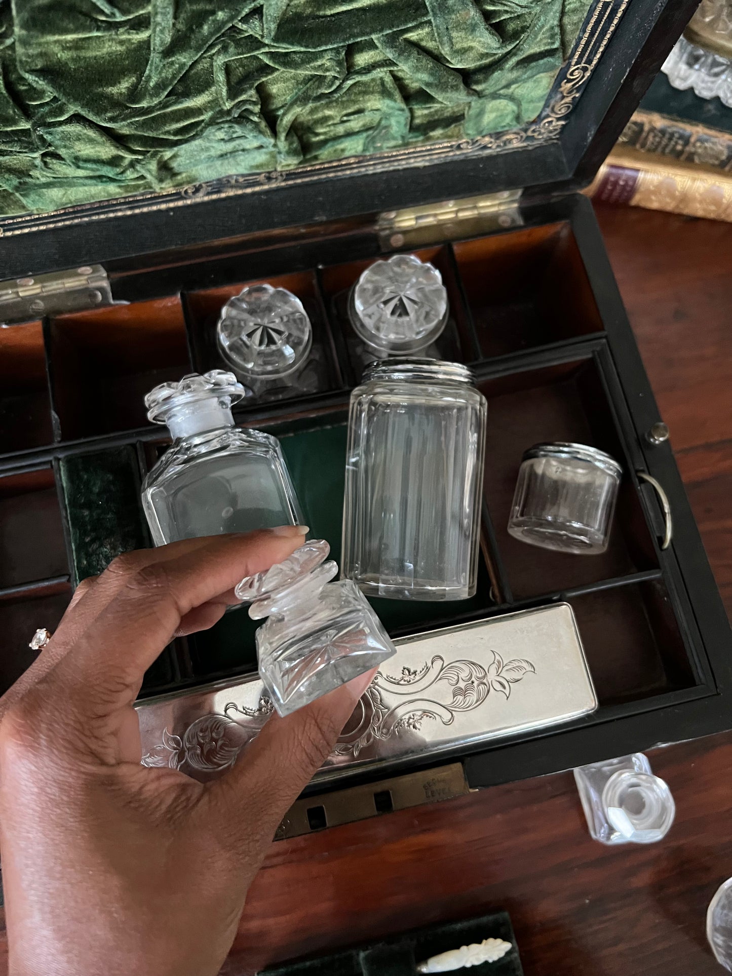 19th Century English Traveling Vanity Dressing Toiletry Case