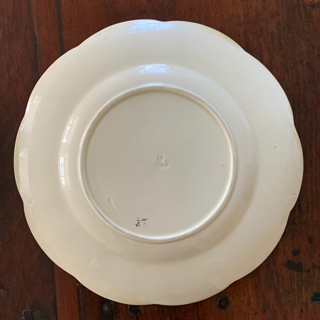 Wedgwood "Gastronomic Homilies" Card Motto Series Plate c. 1877 - "You must be content sometimes with rough roads."