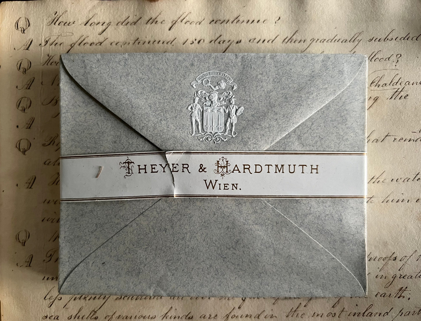 Theyer & Hardtmuth Envelope with Embossed Crest Armory c. 1860s