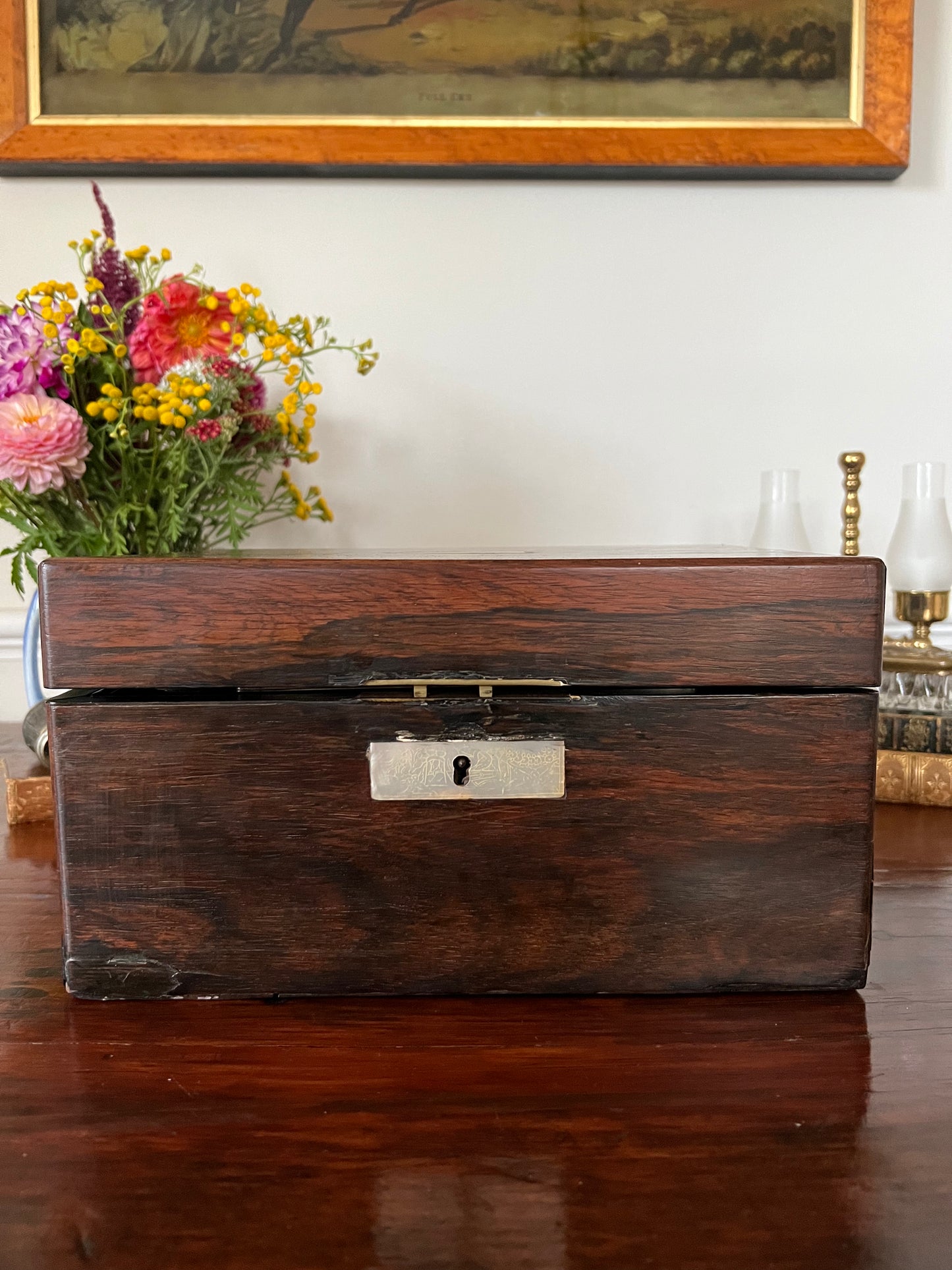 19th Century English Traveling Vanity Dressing Toiletry Case