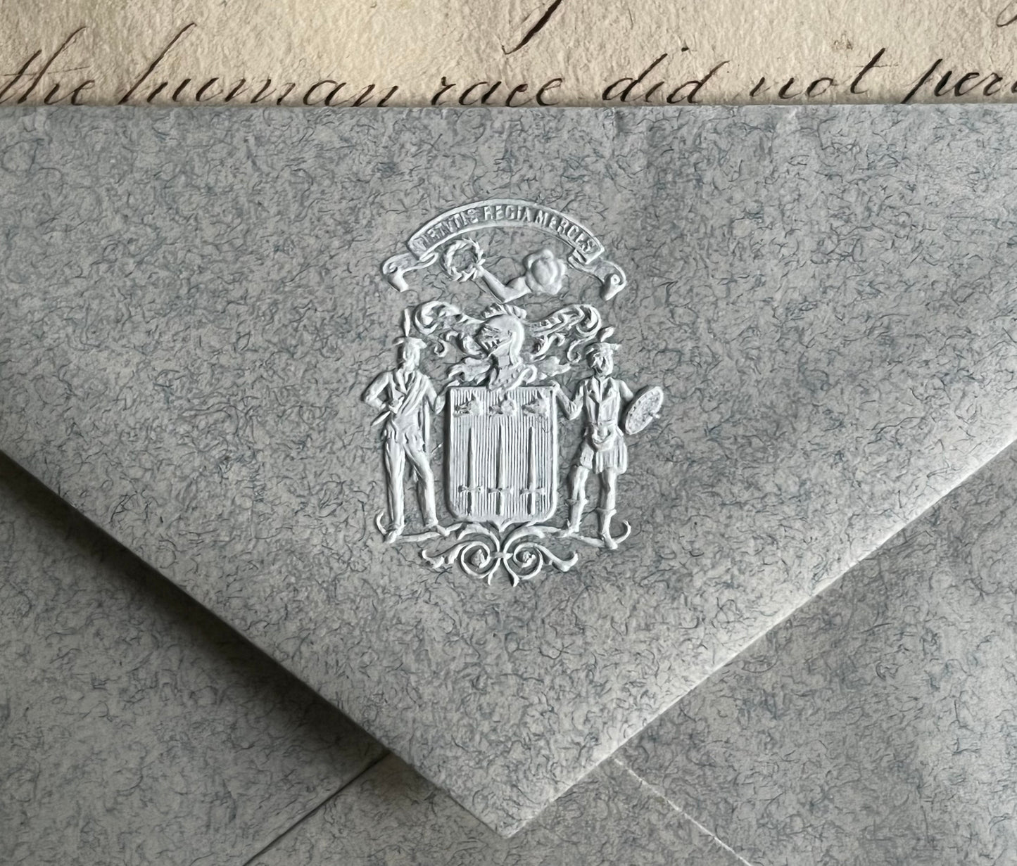 Theyer & Hardtmuth Envelope with Embossed Crest Armory c. 1860s